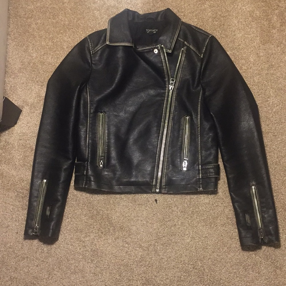Topshop leather jacket